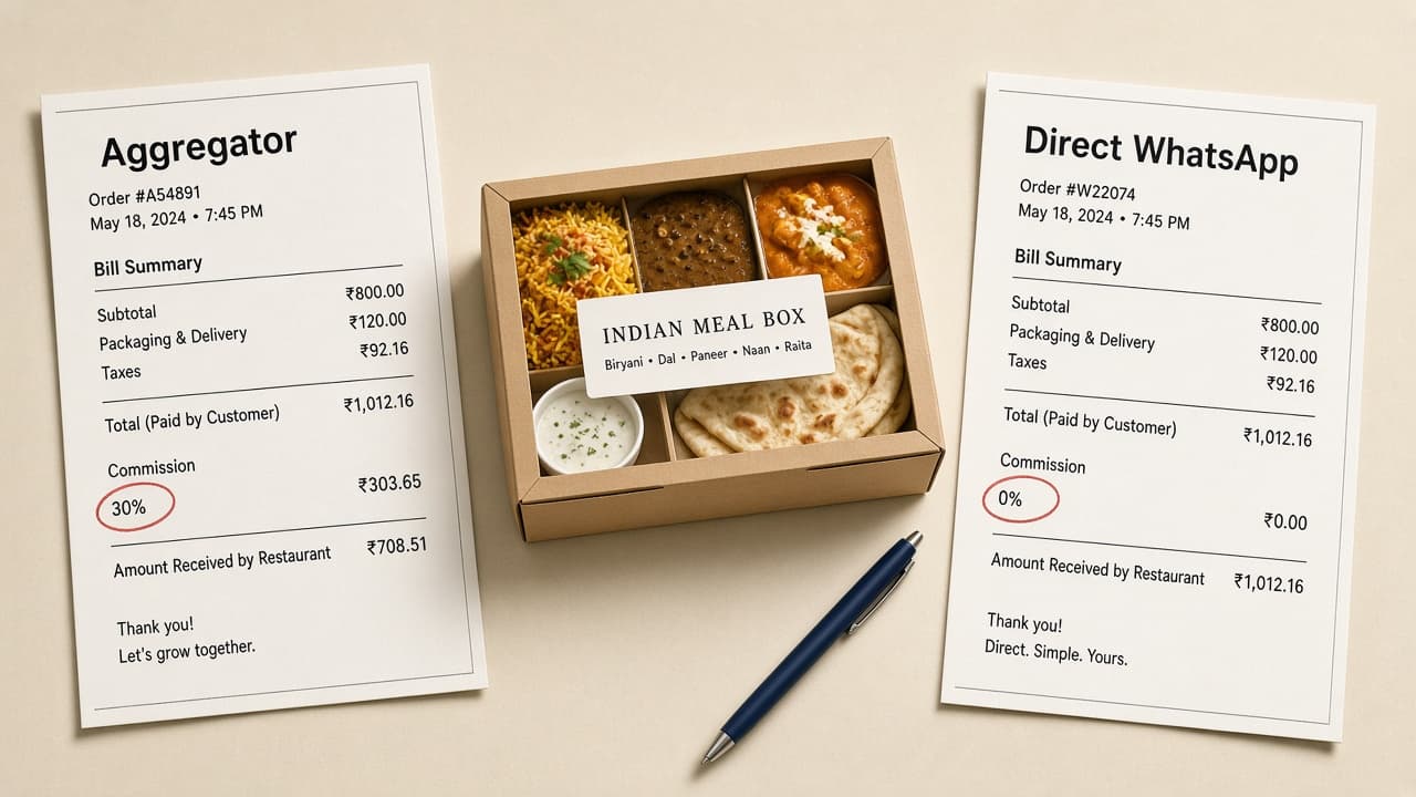 Receipt comparison aggregator vs direct WhatsApp