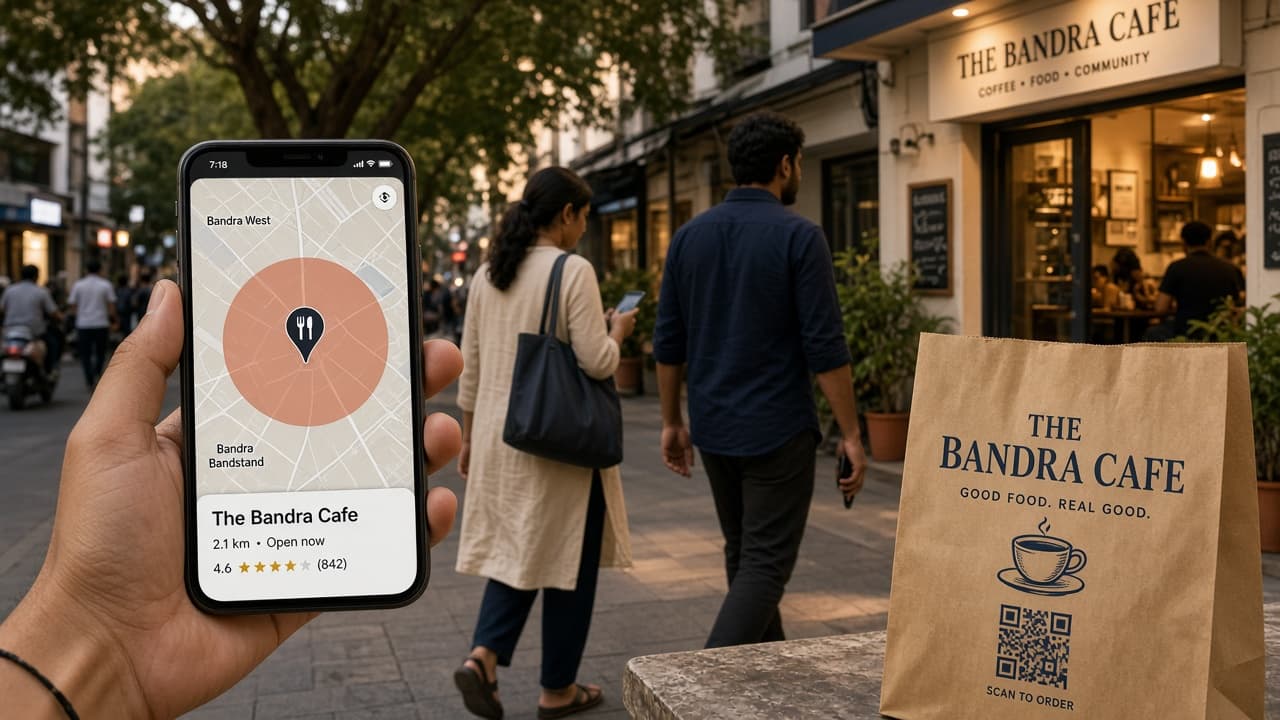 Geo location offers to nearby people around the restaurant